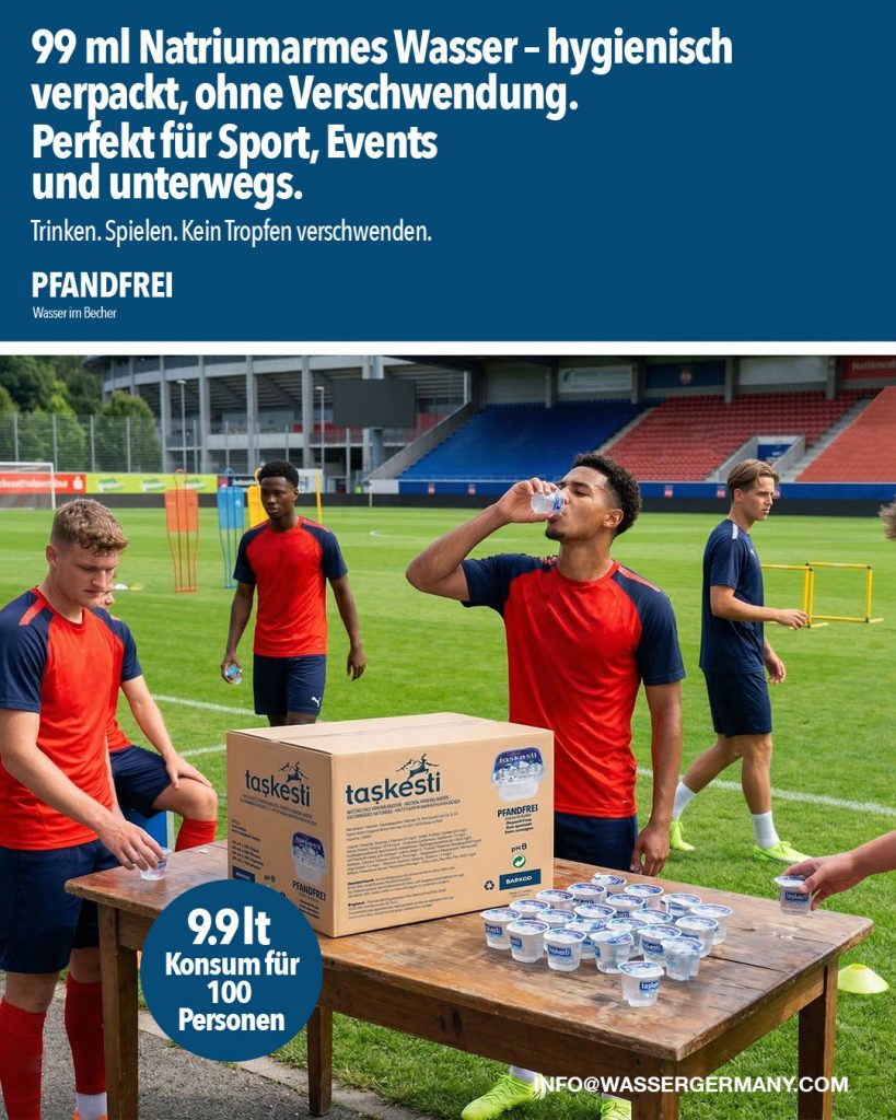 Home wasser im becher futball